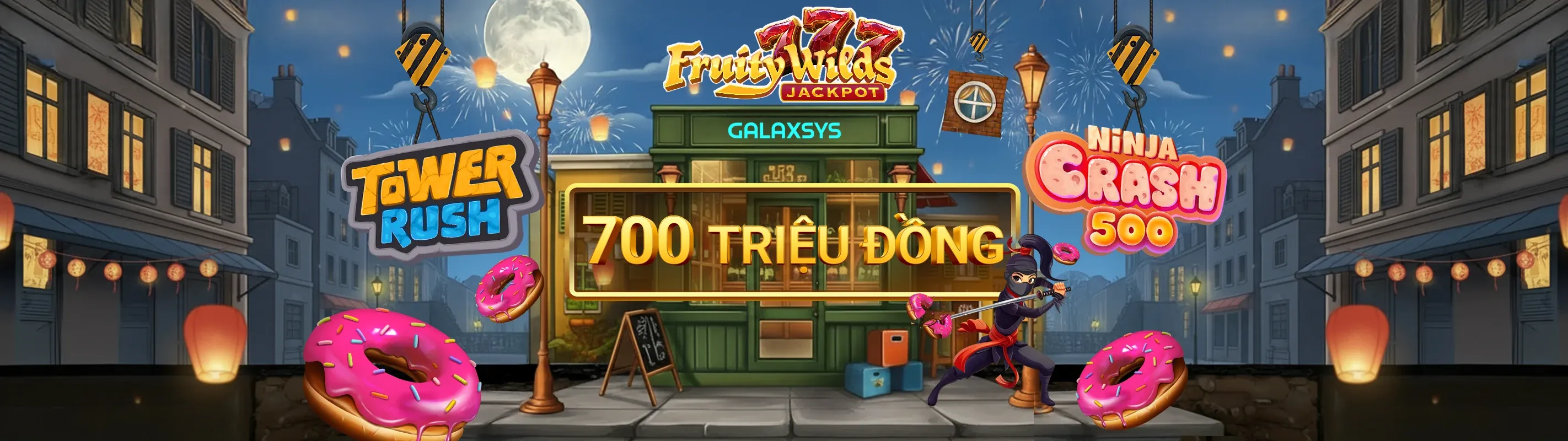 Máy đánh bạc với biểu tượng chiến thắng và tiền vàng tại xvip code